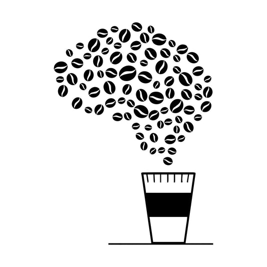 Lettering Stickers Drink Cup Of Coffee House Bean Brain Cafe Multiple Size Options