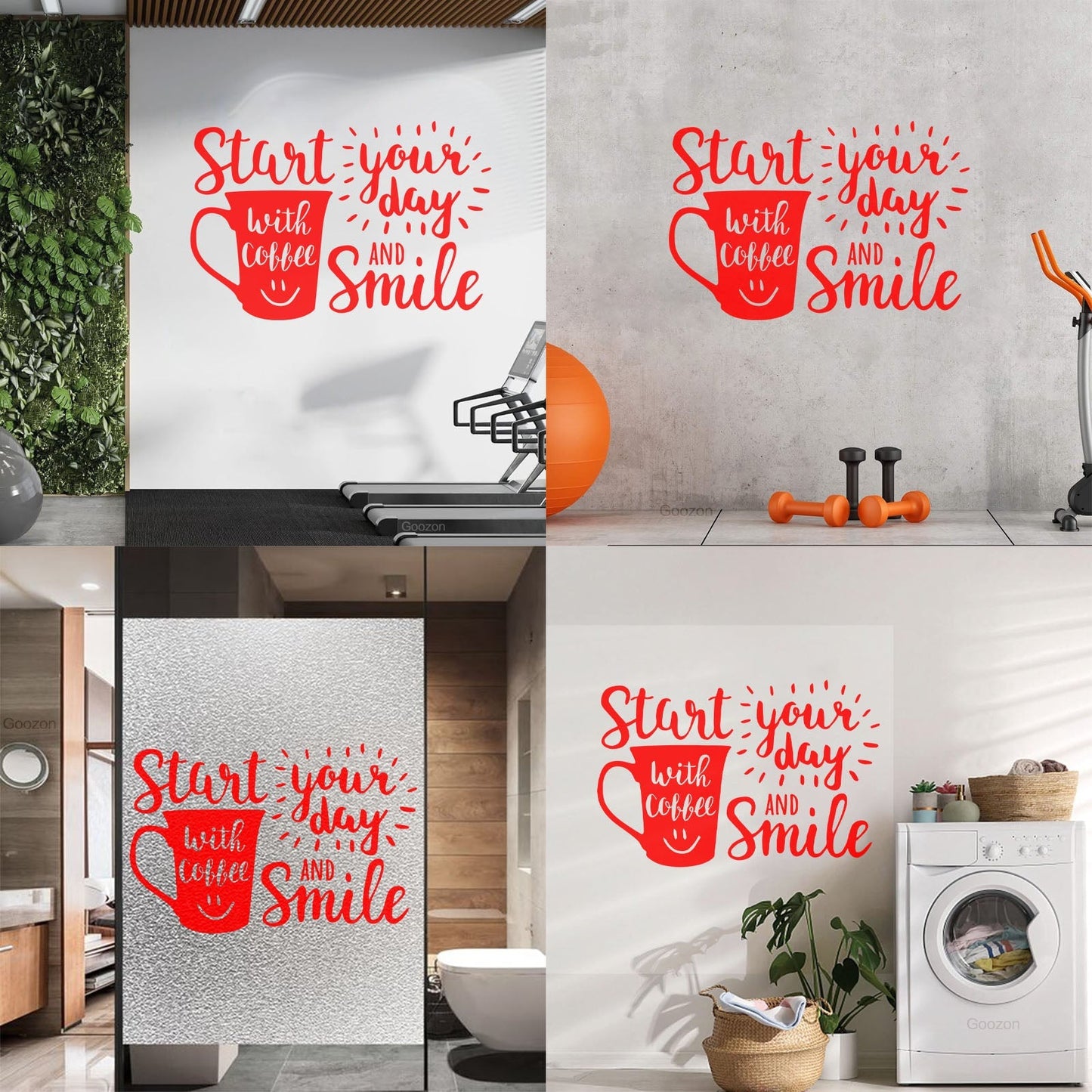 Funny Cafe Quote Mug Coffee Time Lettering Wall Decals Personalized Customization