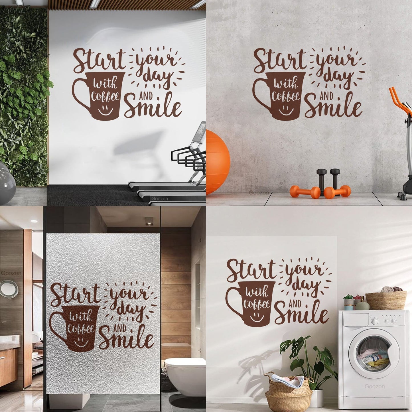 Funny Cafe Quote Mug Coffee Time Lettering Wall Decals Personalized Customization