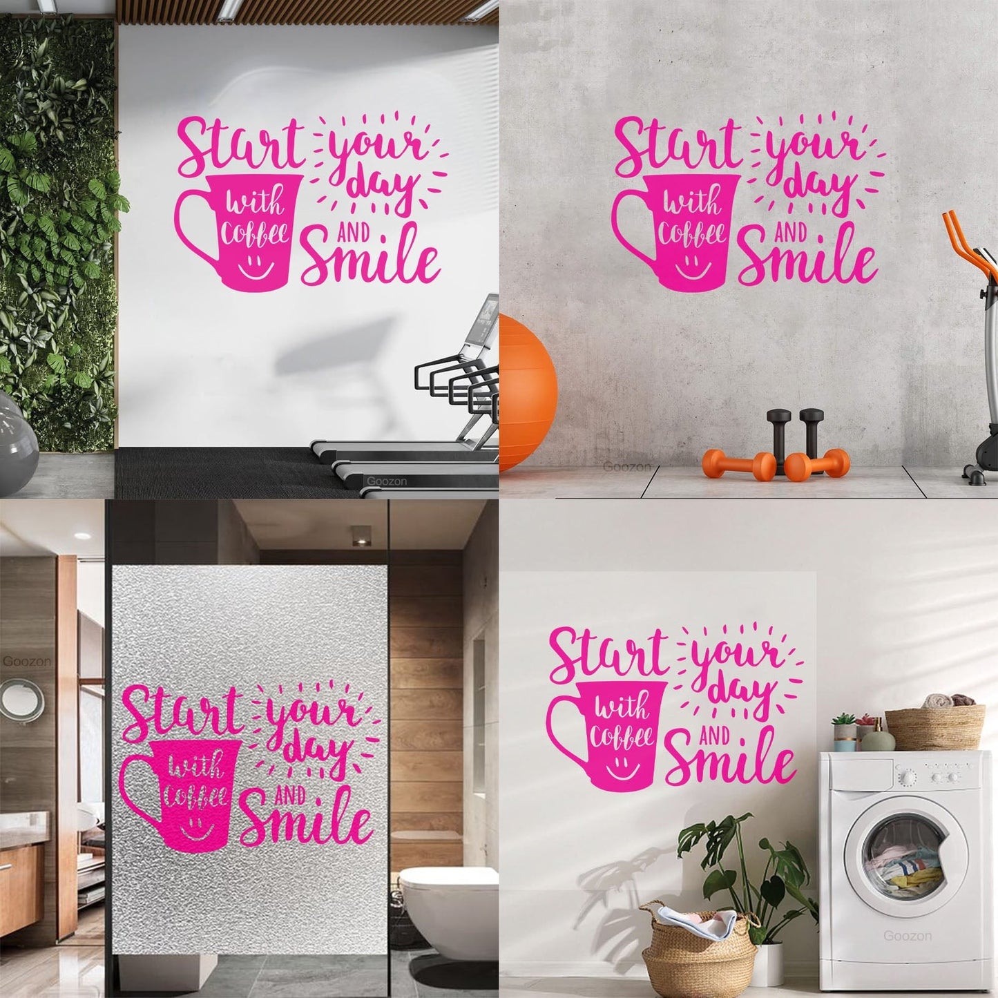 Funny Cafe Quote Mug Coffee Time Lettering Wall Decals Personalized Customization