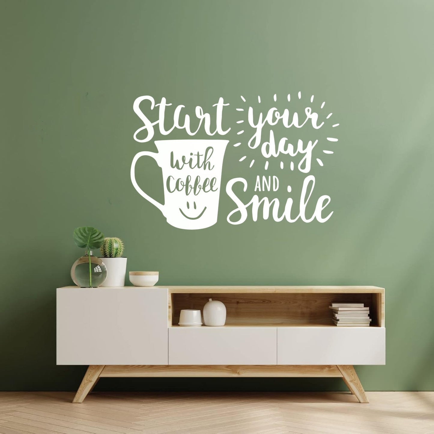 Funny Cafe Quote Mug Coffee Time Lettering Wall Decals Personalized Customization