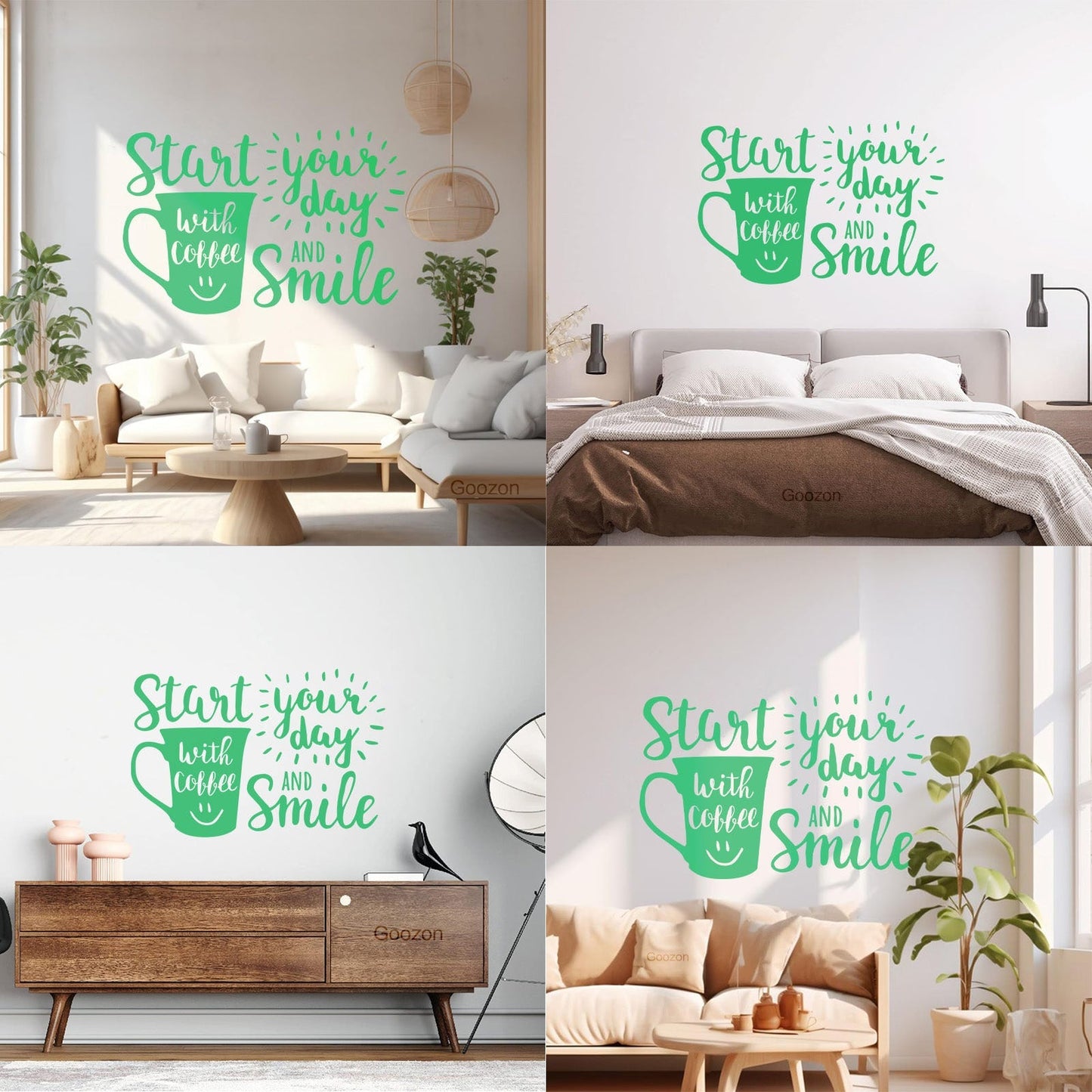 Funny Cafe Quote Mug Coffee Time Lettering Wall Decals Personalized Customization