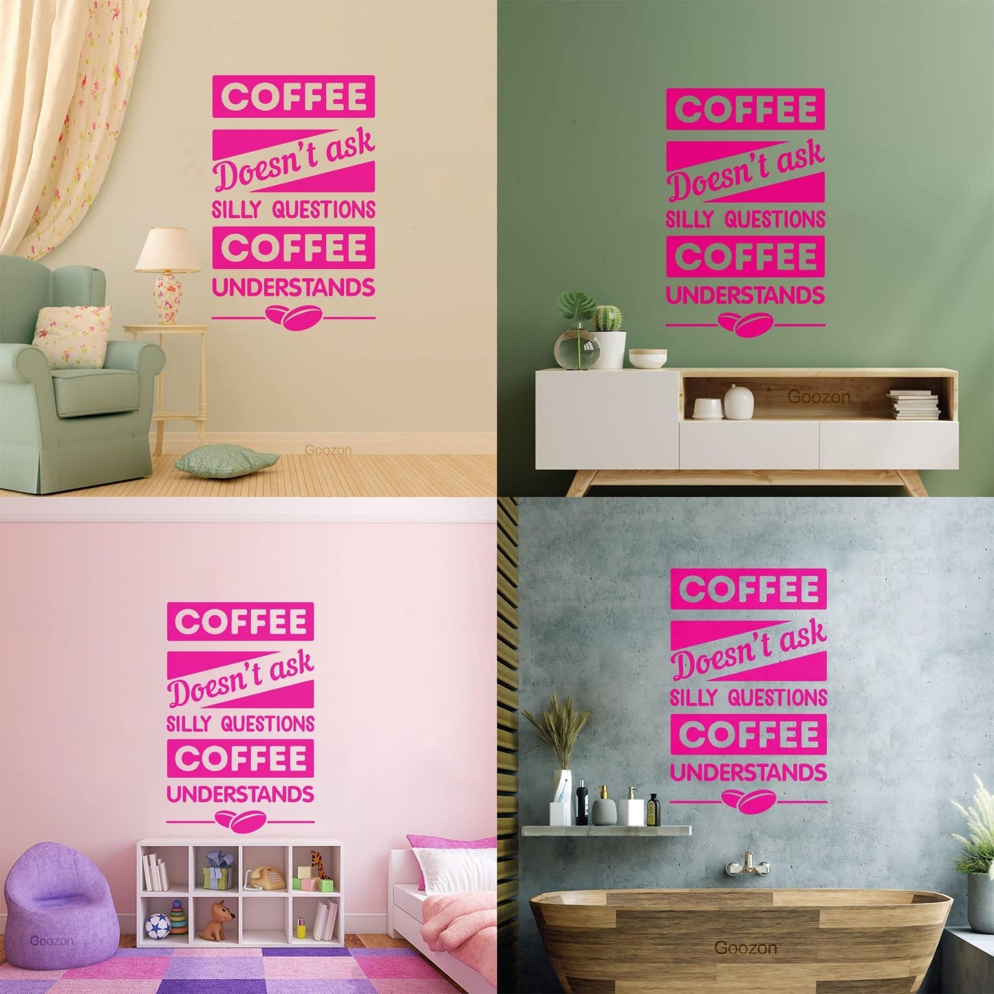 Engraving Decals Funny Quote Coffee Phrase Cafe Restaurant Art Decoration