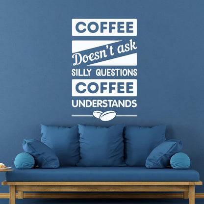 Engraving Decals Funny Quote Coffee Phrase Cafe Restaurant Art Decoration