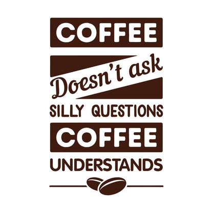 Engraving Decals Funny Quote Coffee Phrase Cafe Restaurant Art Decoration