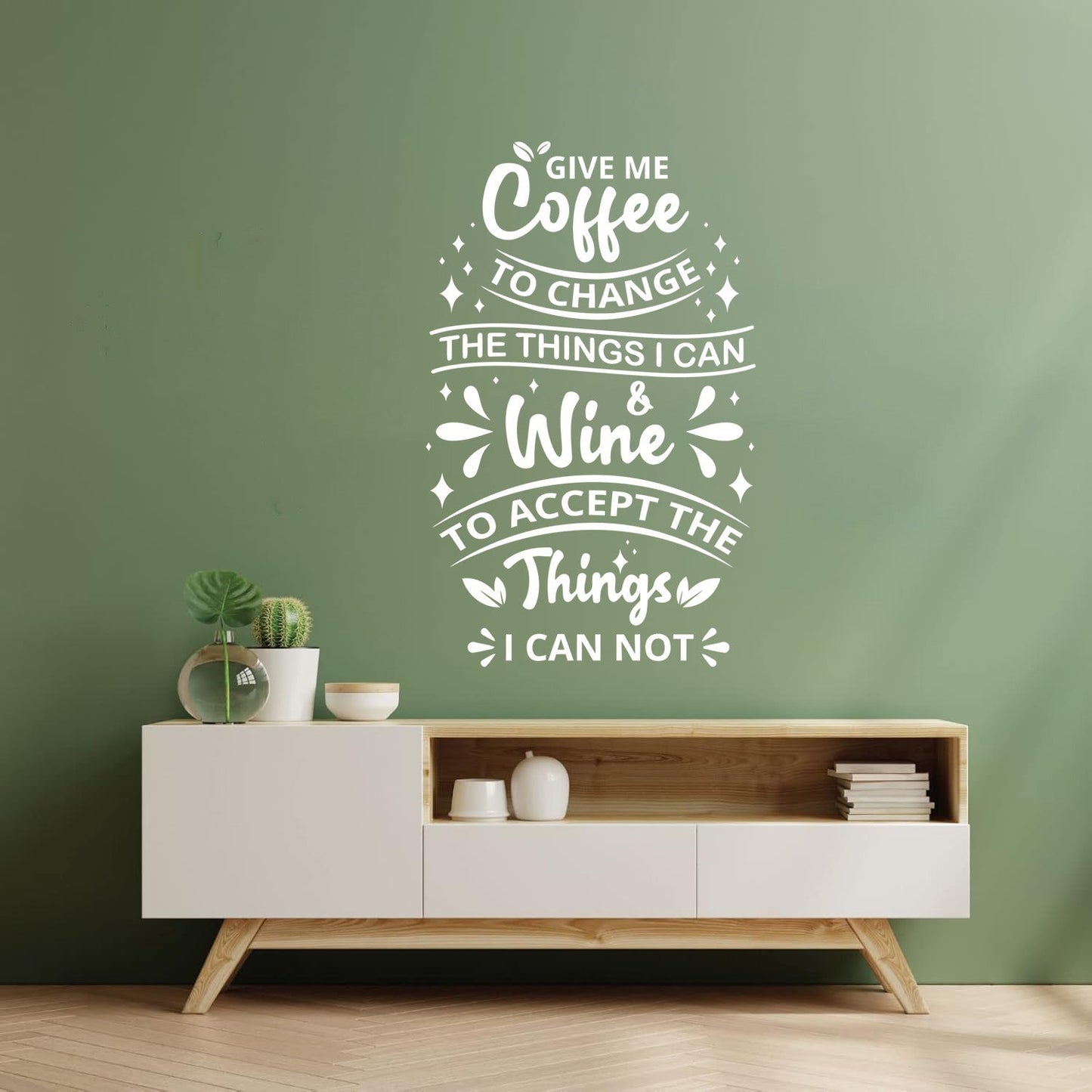 Mural And Wall Vinyl Decal Give Me Coffee Shop Quote Words Calligraphy Wall Beautification