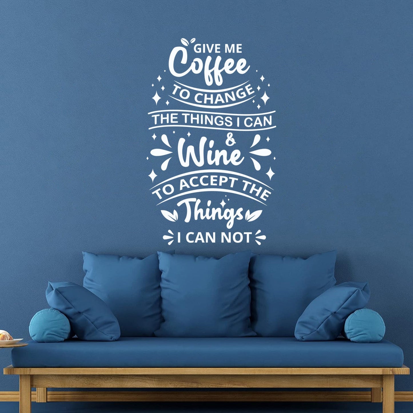 Mural And Wall Vinyl Decal Give Me Coffee Shop Quote Words Calligraphy Wall Beautification