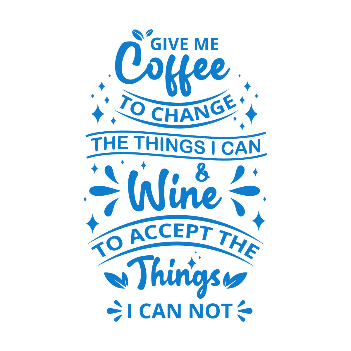 Mural And Wall Vinyl Decal Give Me Coffee Shop Quote Words Calligraphy Wall Beautification