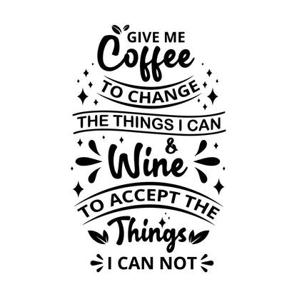 Mural And Wall Vinyl Decal Give Me Coffee Shop Quote Words Calligraphy Wall Beautification