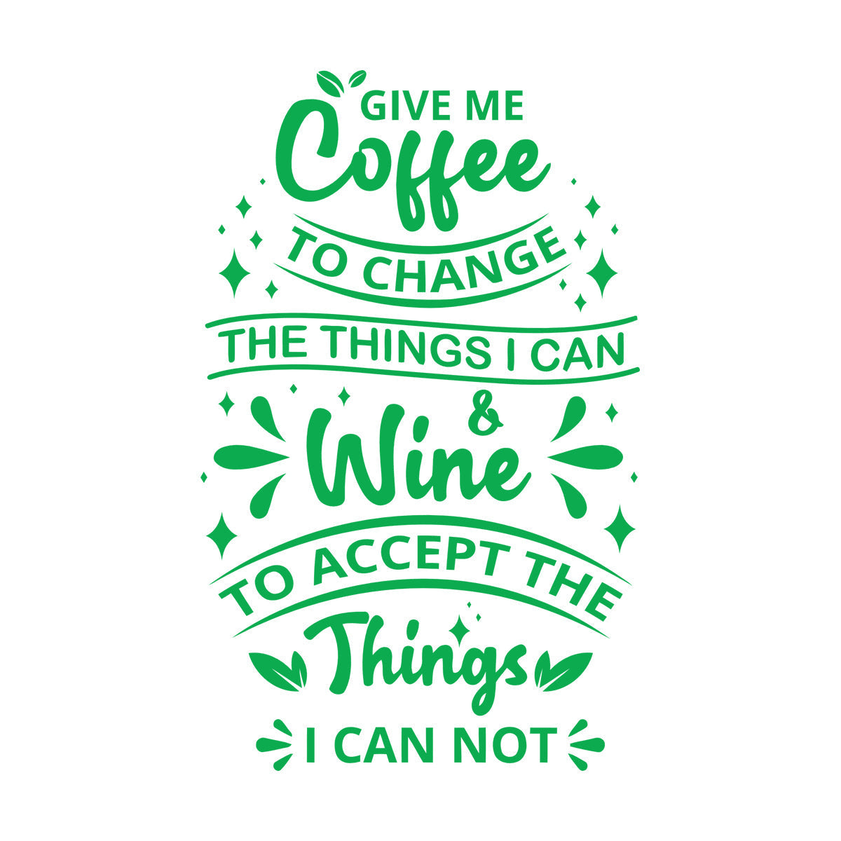 Mural And Wall Vinyl Decal Give Me Coffee Shop Quote Words Calligraphy Wall Beautification