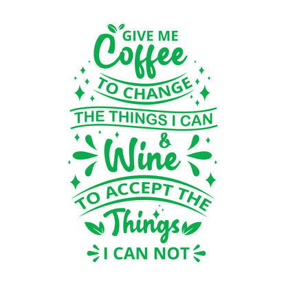 Mural And Wall Vinyl Decal Give Me Coffee Shop Quote Words Calligraphy Wall Beautification