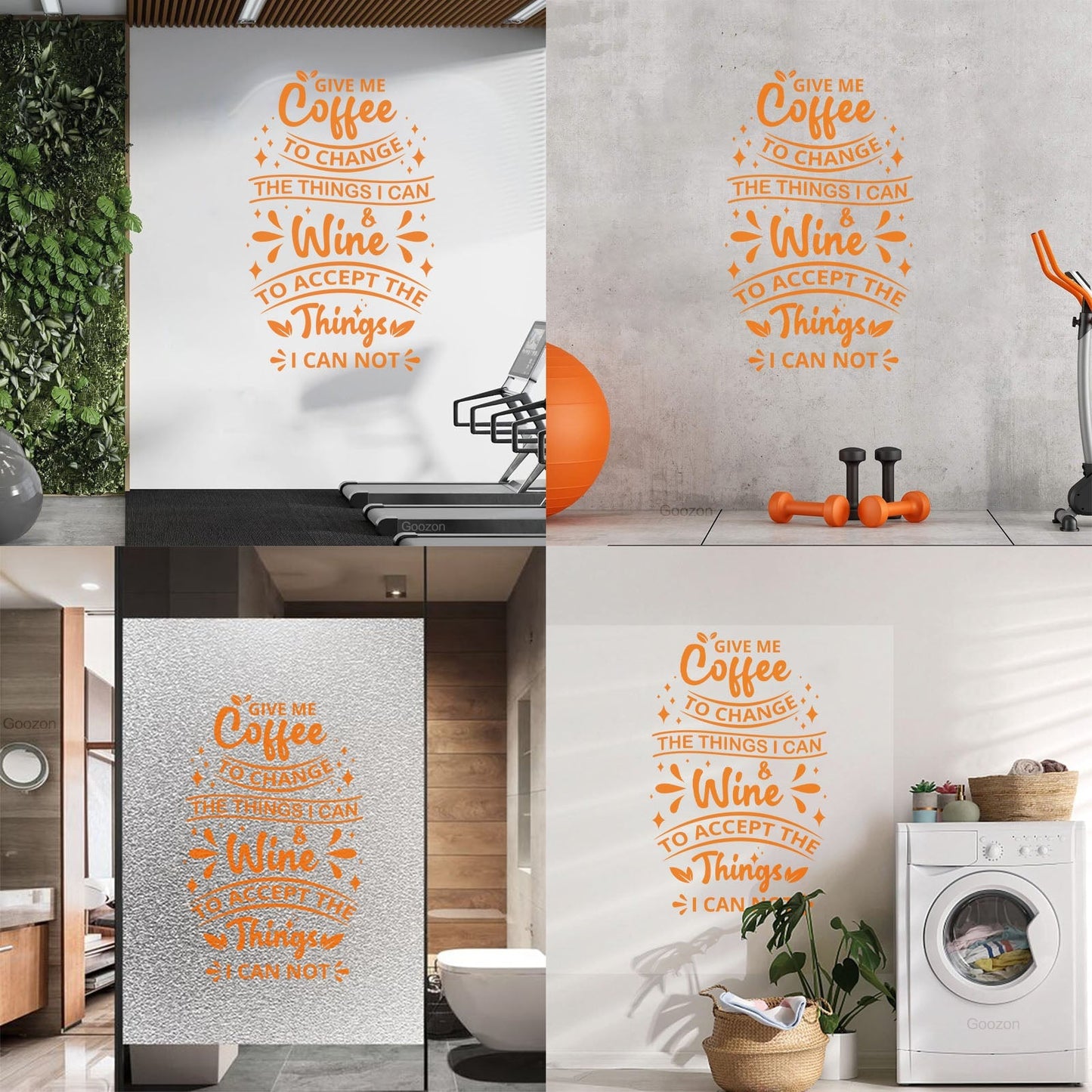 Mural And Wall Vinyl Decal Give Me Coffee Shop Quote Words Calligraphy Wall Beautification