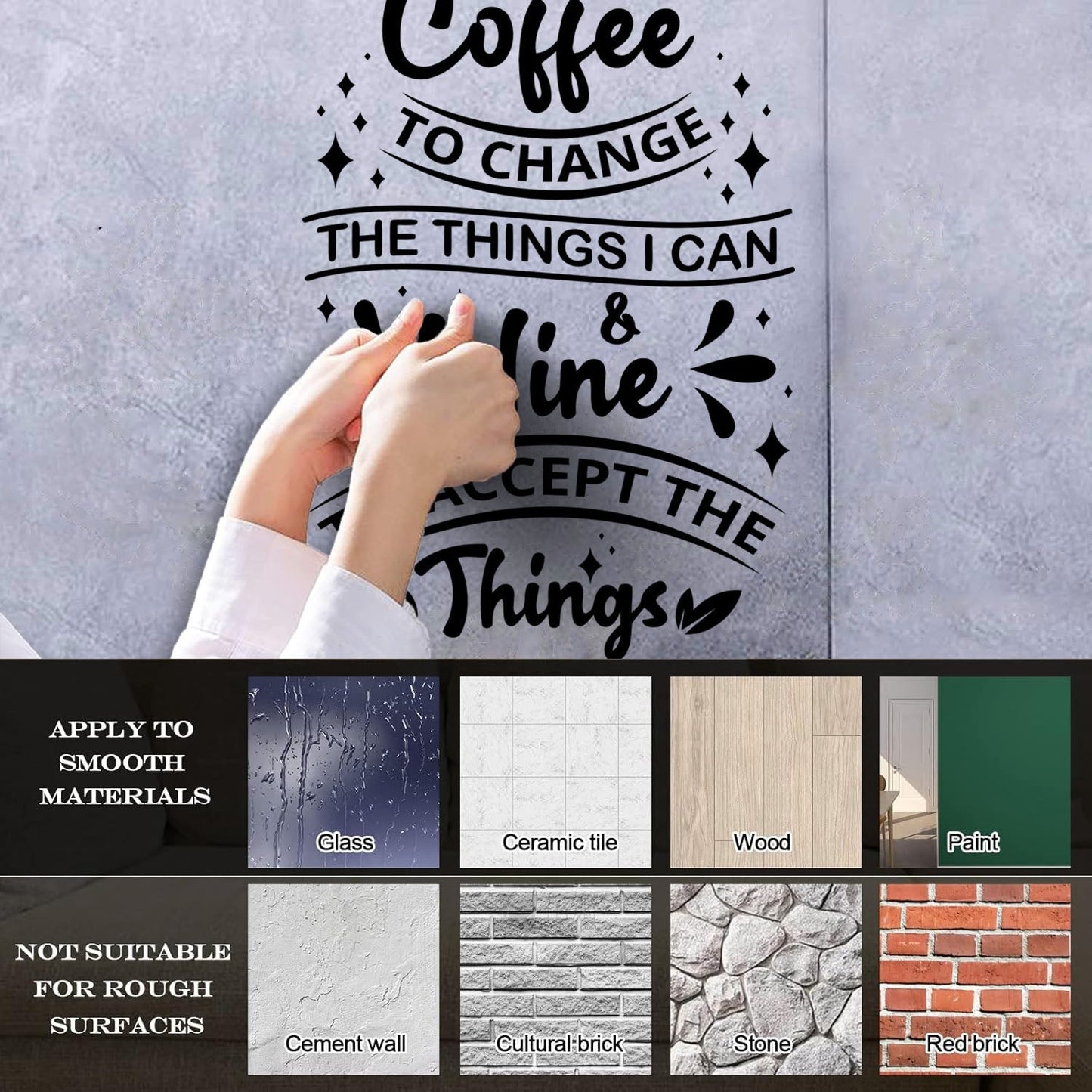 Mural And Wall Vinyl Decal Give Me Coffee Shop Quote Words Calligraphy Wall Beautification