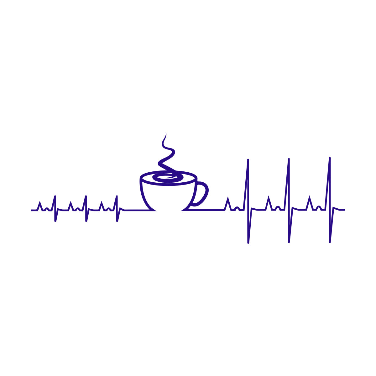 Wall Stickers Paster Paper Heartbeat Pulse Cup Of Coffee House Car Body Decoration