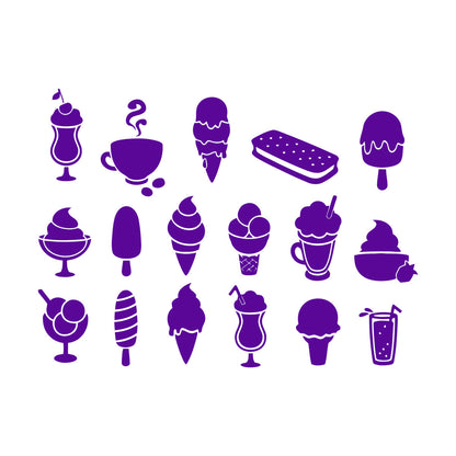 Wall Vinyl Sticker Decor Ice Cream Truck Man Dessert Food Coffee Cafe Window Decals