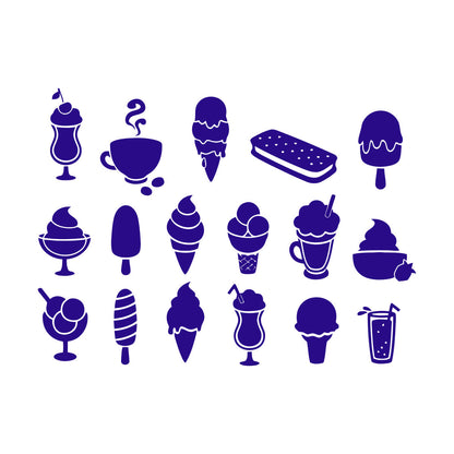 Wall Vinyl Sticker Decor Ice Cream Truck Man Dessert Food Coffee Cafe Window Decals