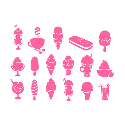 Wall Vinyl Sticker Decor Ice Cream Truck Man Dessert Food Coffee Cafe Window Decals
