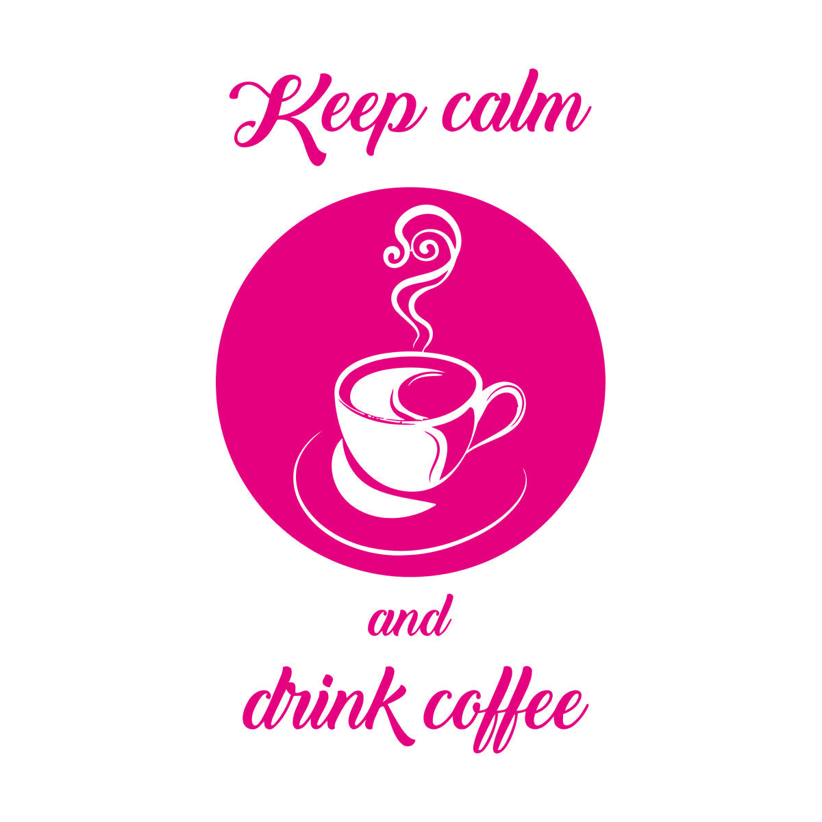 Fine Carving Stickers Keep Calm And Drink Coffee Cafe Quote Glass Stickers