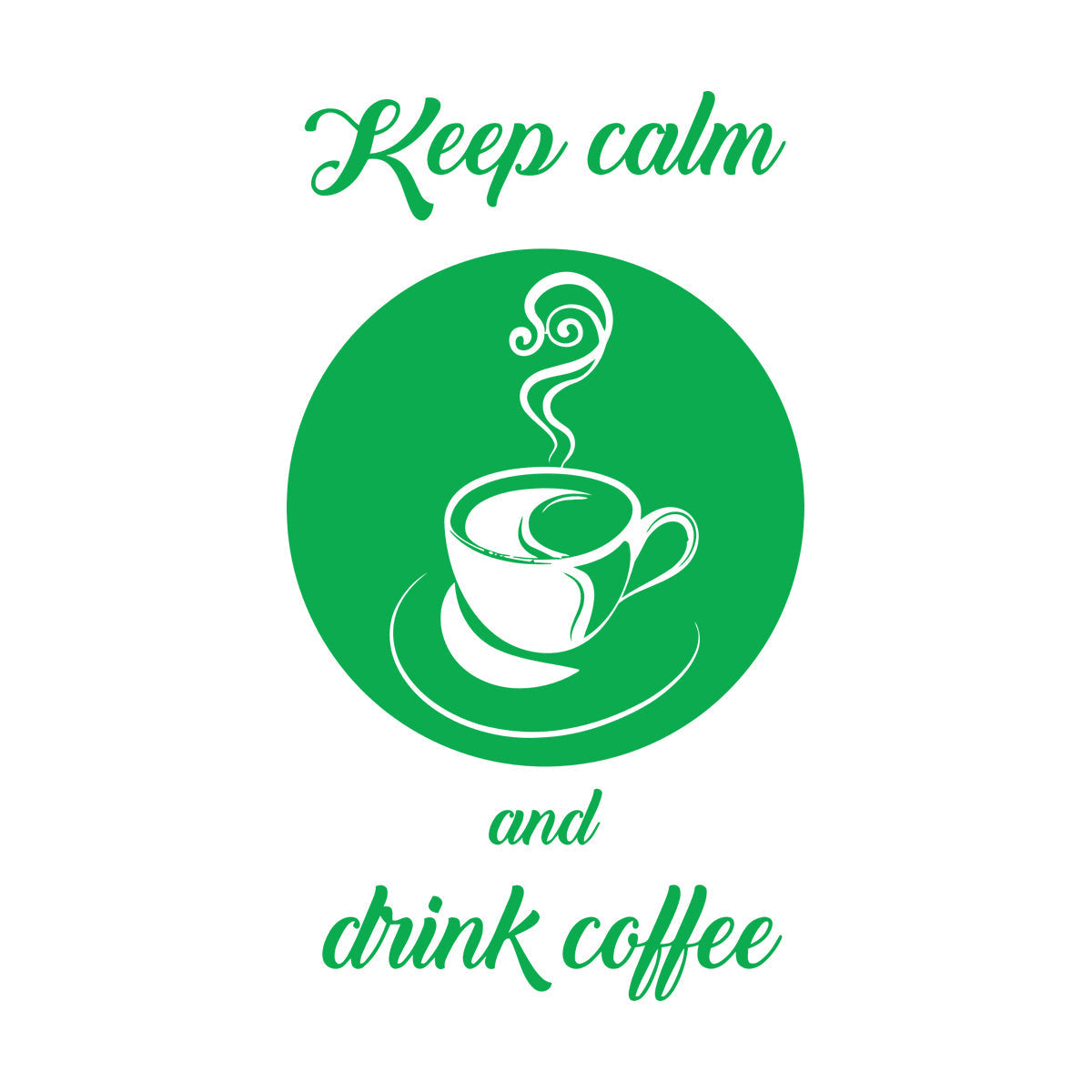 Fine Carving Stickers Keep Calm And Drink Coffee Cafe Quote Glass Stickers