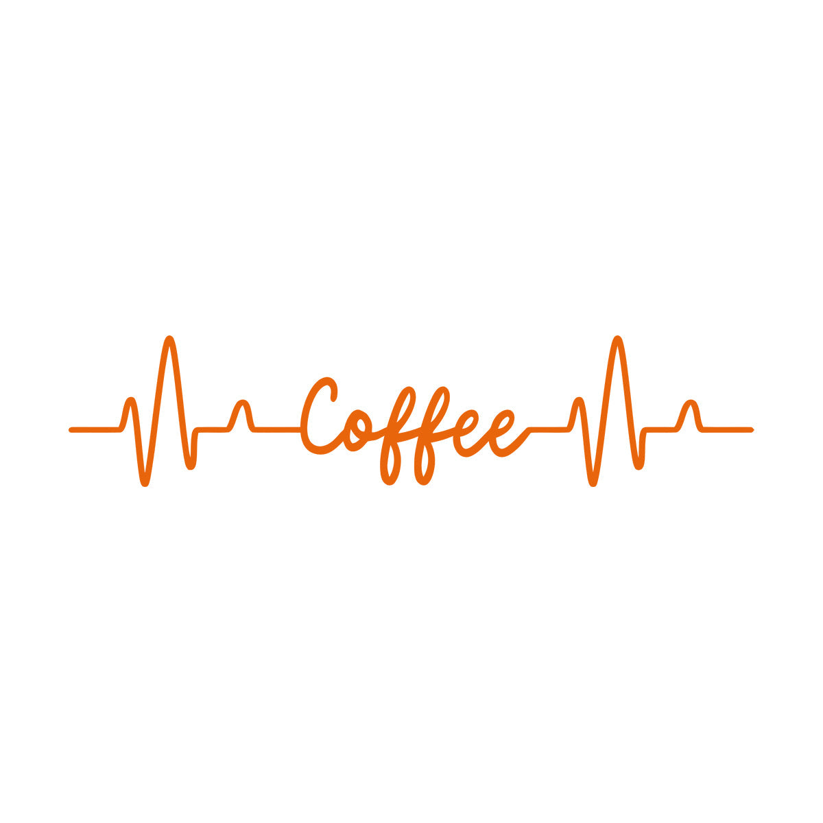 Vinyl Art Sticker Kitchen Coffee Words Cardiogram Coffee House Cafe Removable Without Leaving Glue