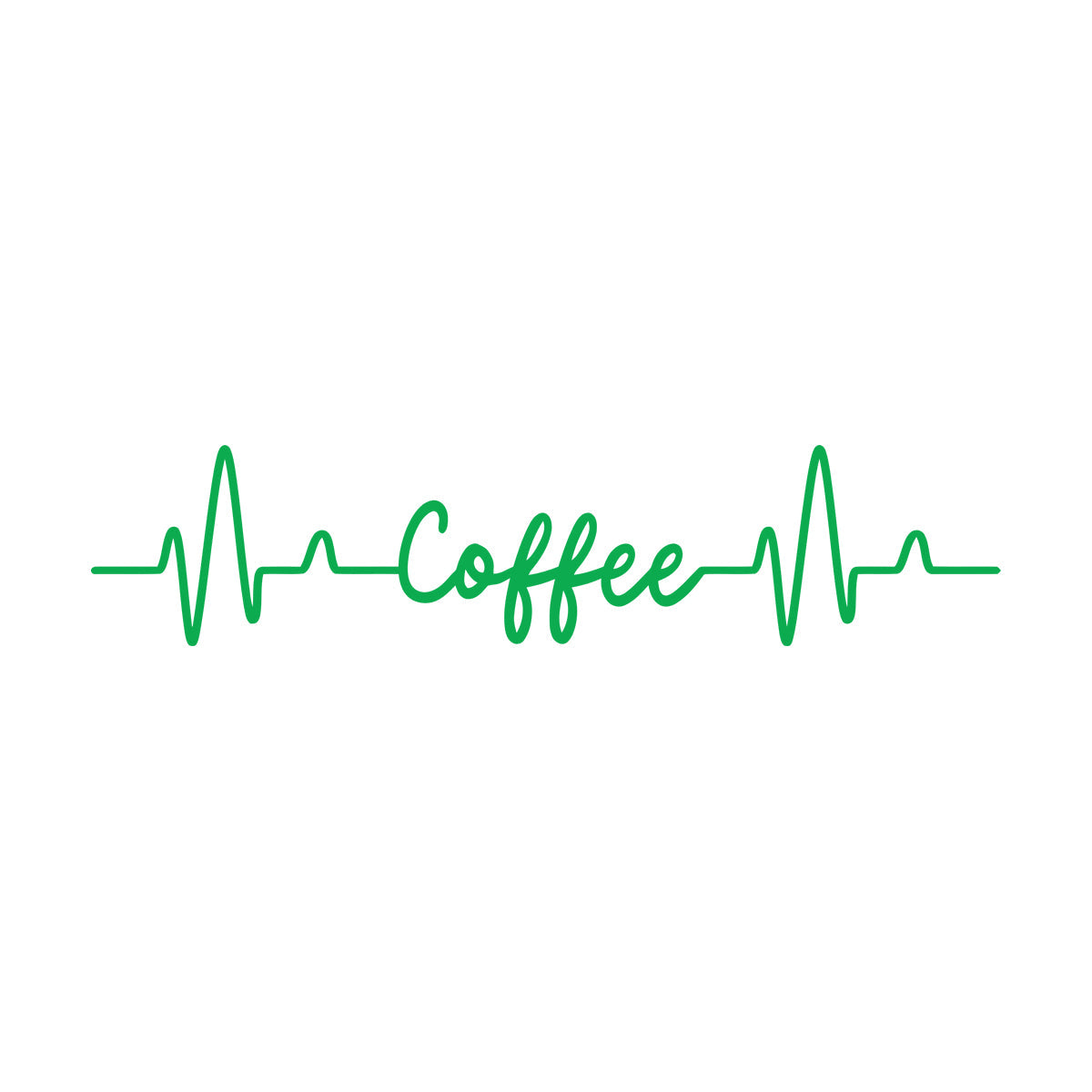 Vinyl Art Sticker Kitchen Coffee Words Cardiogram Coffee House Cafe Removable Without Leaving Glue