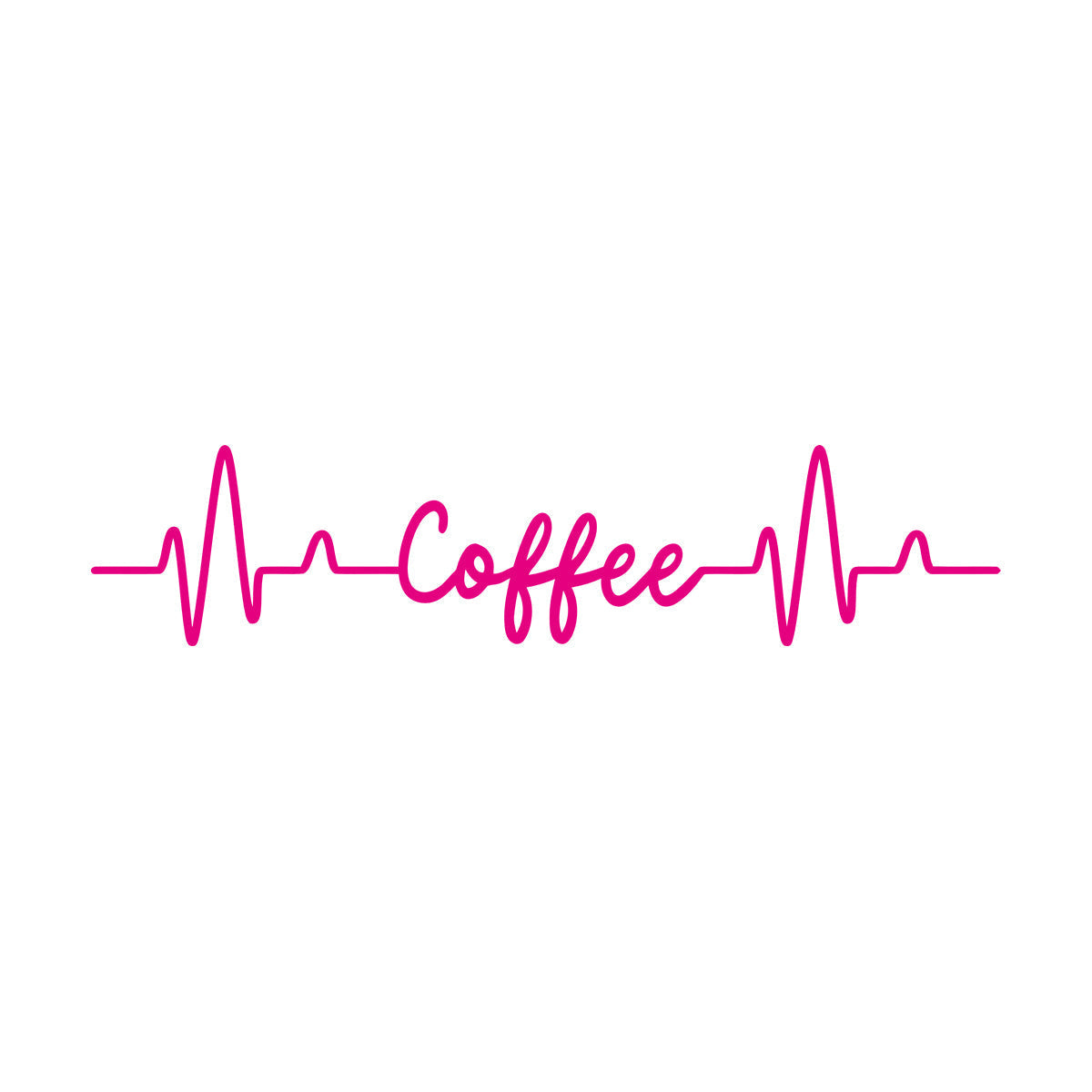 Vinyl Art Sticker Kitchen Coffee Words Cardiogram Coffee House Cafe Removable Without Leaving Glue