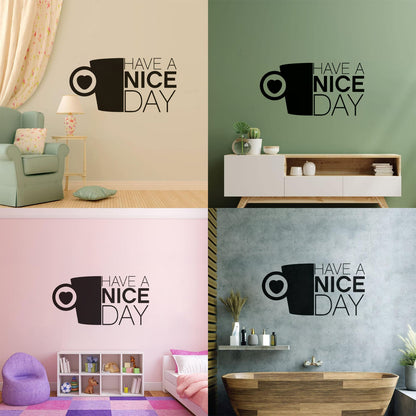 Lettering Decals Kitchen Positive Quote Coffee Cup Do Not Damage The Wall Surface