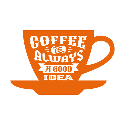Wall Decals Pvc Kitchen Quote Coffee Always Good Idea Multi Color Selection