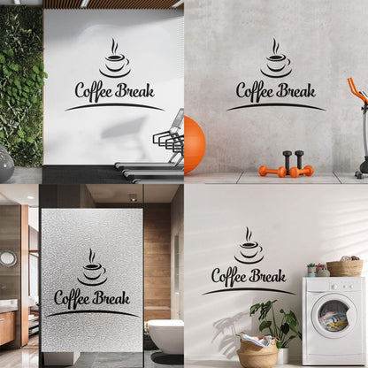 Vinyl Wall Stickers Coffee Break Cafe And Drink Cup Art Mural Painting