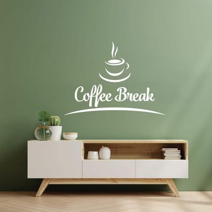 Vinyl Wall Stickers Coffee Break Cafe And Drink Cup Art Mural Painting