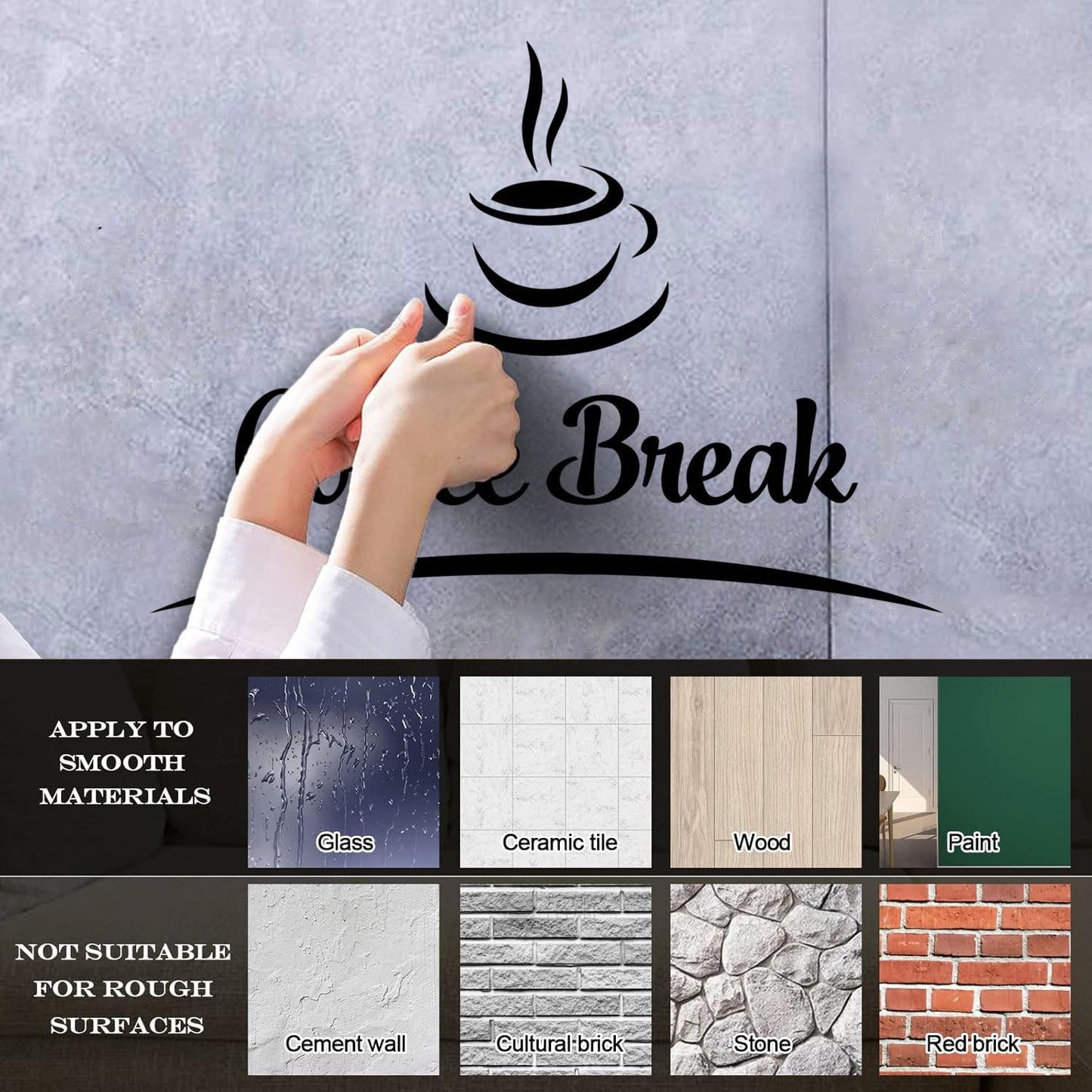 Vinyl Wall Stickers Coffee Break Cafe And Drink Cup Art Mural Painting