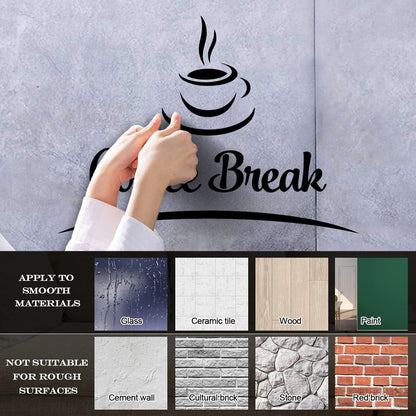 Vinyl Wall Stickers Coffee Break Cafe And Drink Cup Art Mural Painting