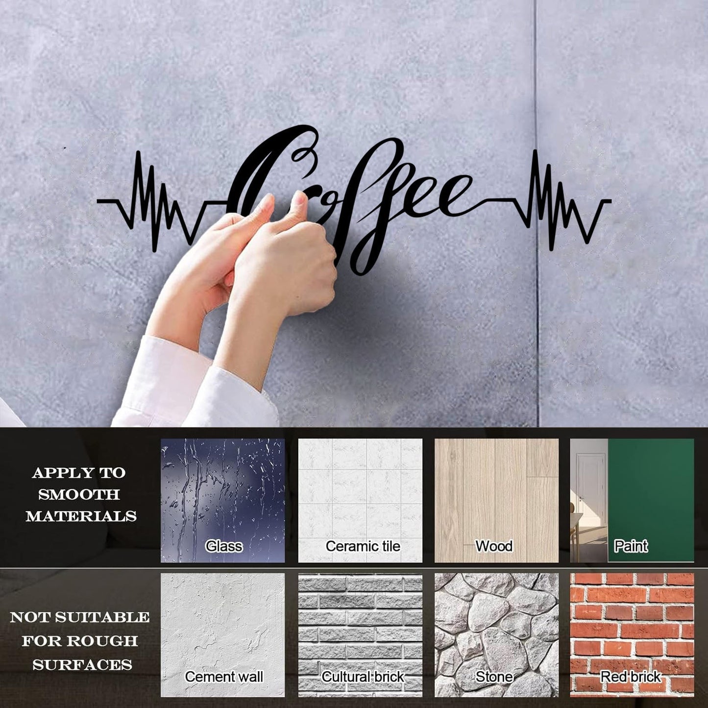 Lettering Coffee Shop Ambience Cafe Vinyl Wall Decals Waterproof