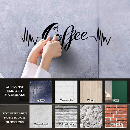 Lettering Coffee Shop Ambience Cafe Vinyl Wall Decals Waterproof