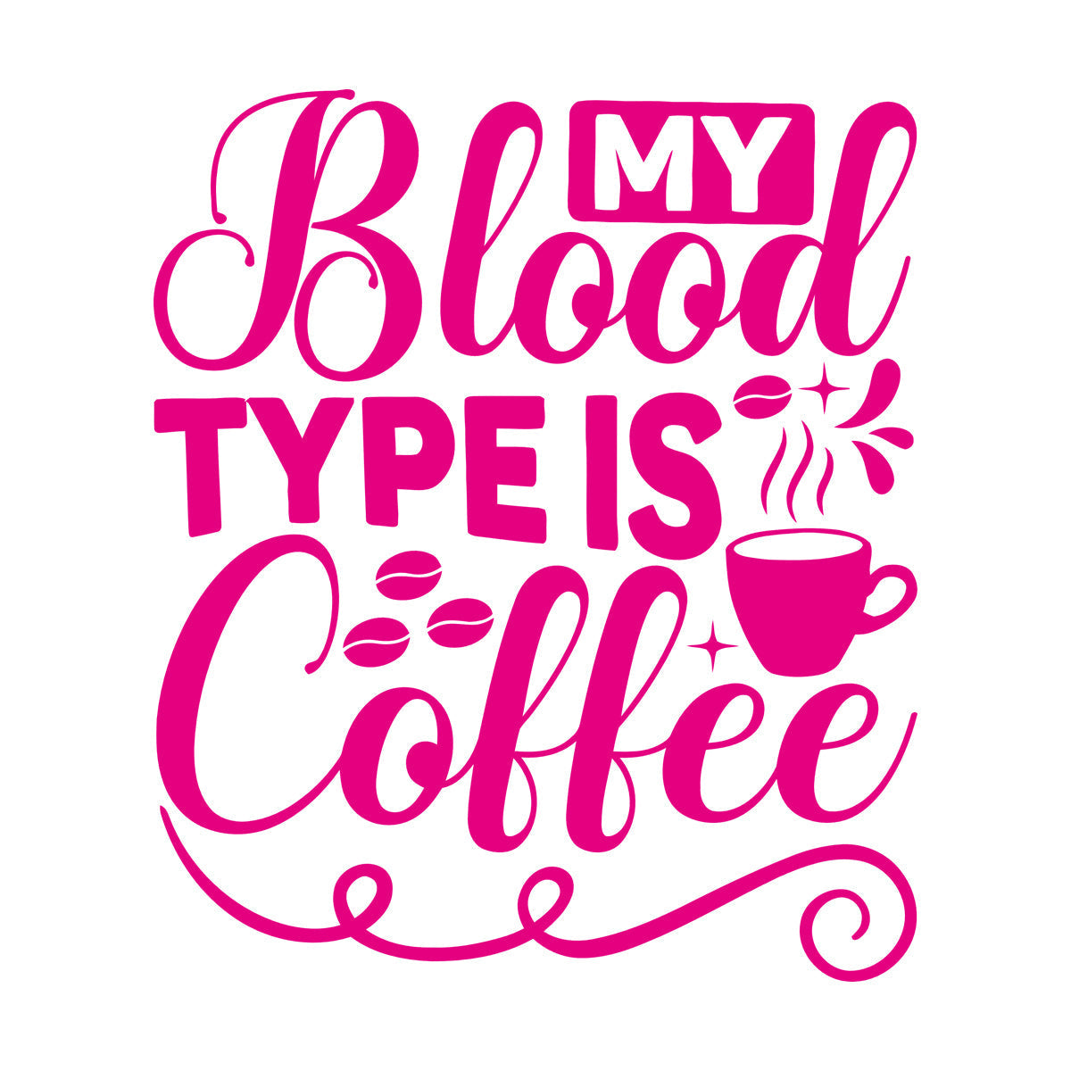 Wall Stickers Paster Paper My Blood Type Is Coffee Phrase Cafe Calligraphy Can Modify And Add Information