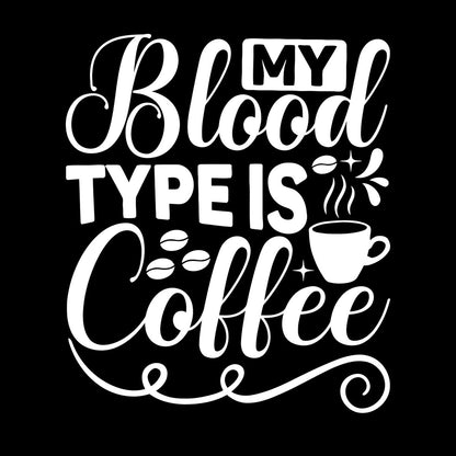 Wall Stickers Paster Paper My Blood Type Is Coffee Phrase Cafe Calligraphy Can Modify And Add Information