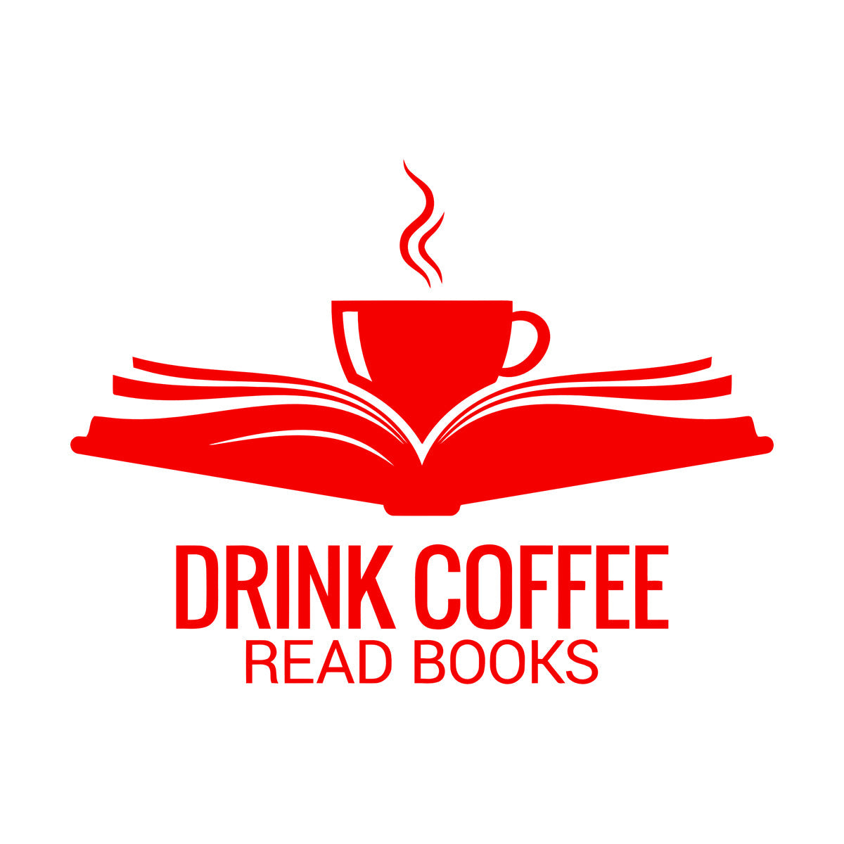 Fine Carving Stickers Open Book Cup Drink Coffee Read Reading Corner Books Wall Beautification