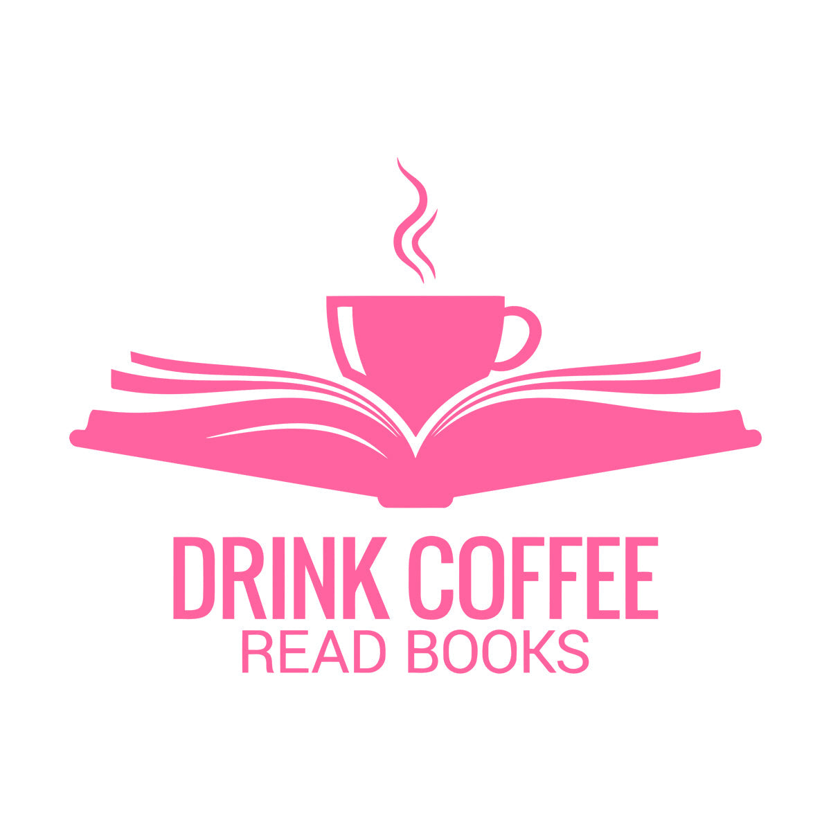 Fine Carving Stickers Open Book Cup Drink Coffee Read Reading Corner Books Wall Beautification