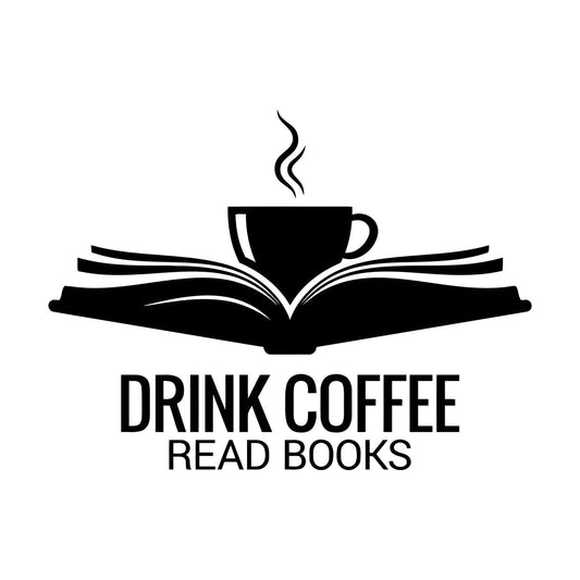 Fine Carving Stickers Open Book Cup Drink Coffee Read Reading Corner Books Wall Beautification