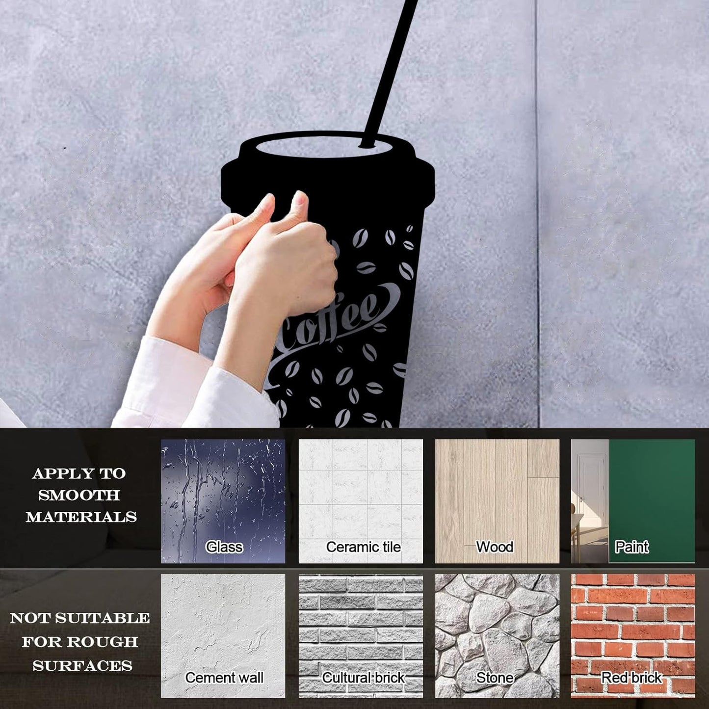 Wall Stickers Paper Coffee Glass Car Body Decoration