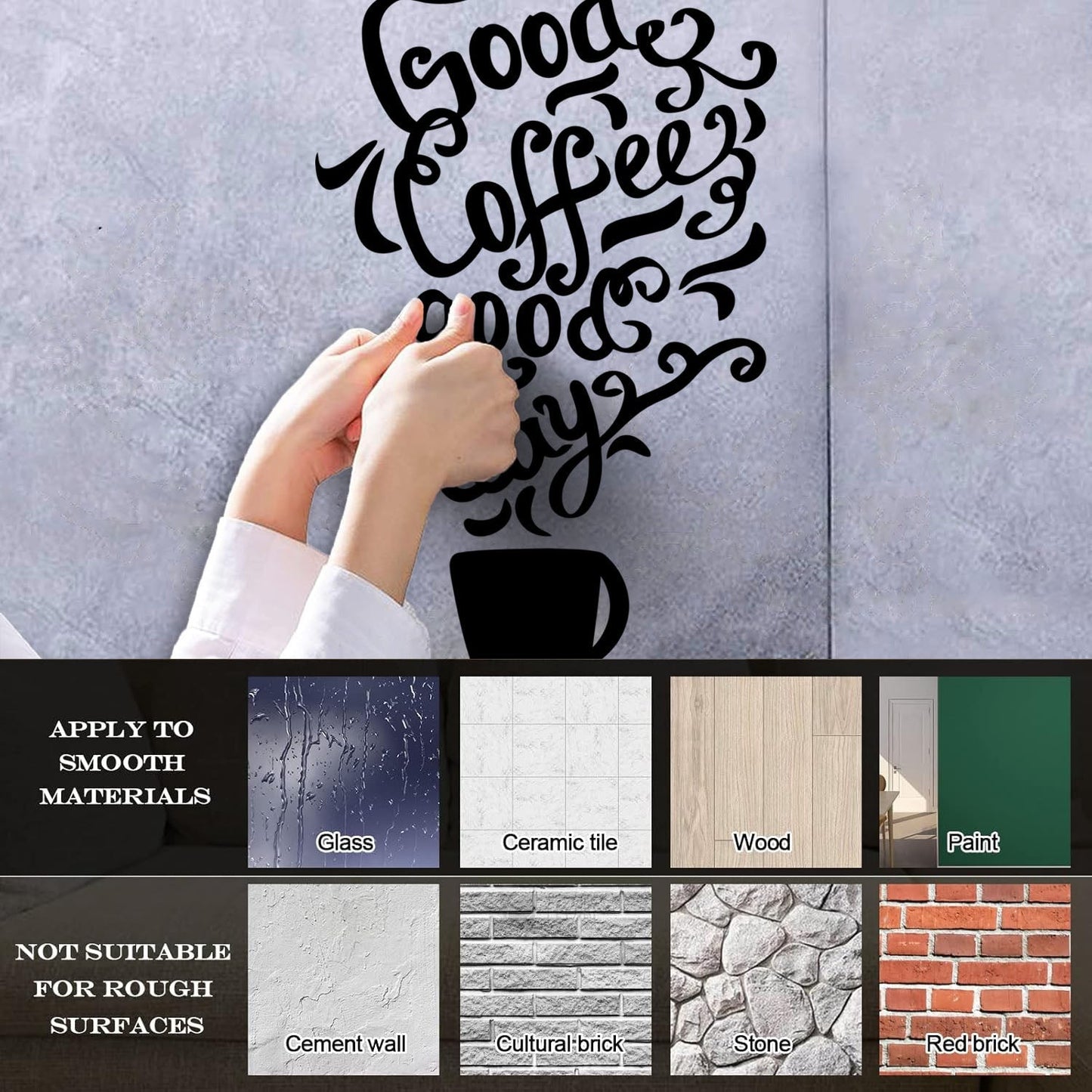 Lettering Decals Quote Coffee Kitchen Shop Restaurant Cafe Tattoo Culture