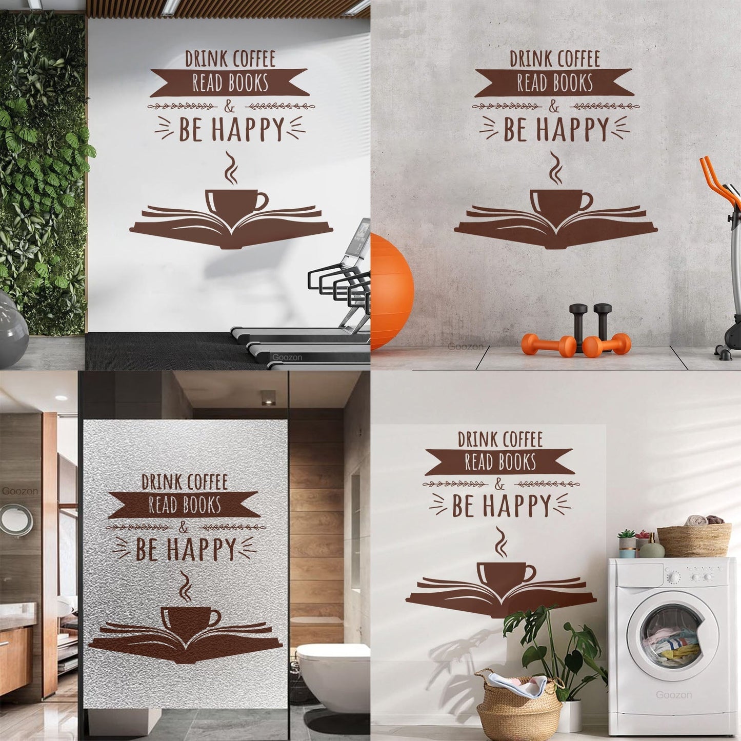 Lettering Stickers Reading Corner Quote Library Coffee Shop Lover Books Self Adhesive