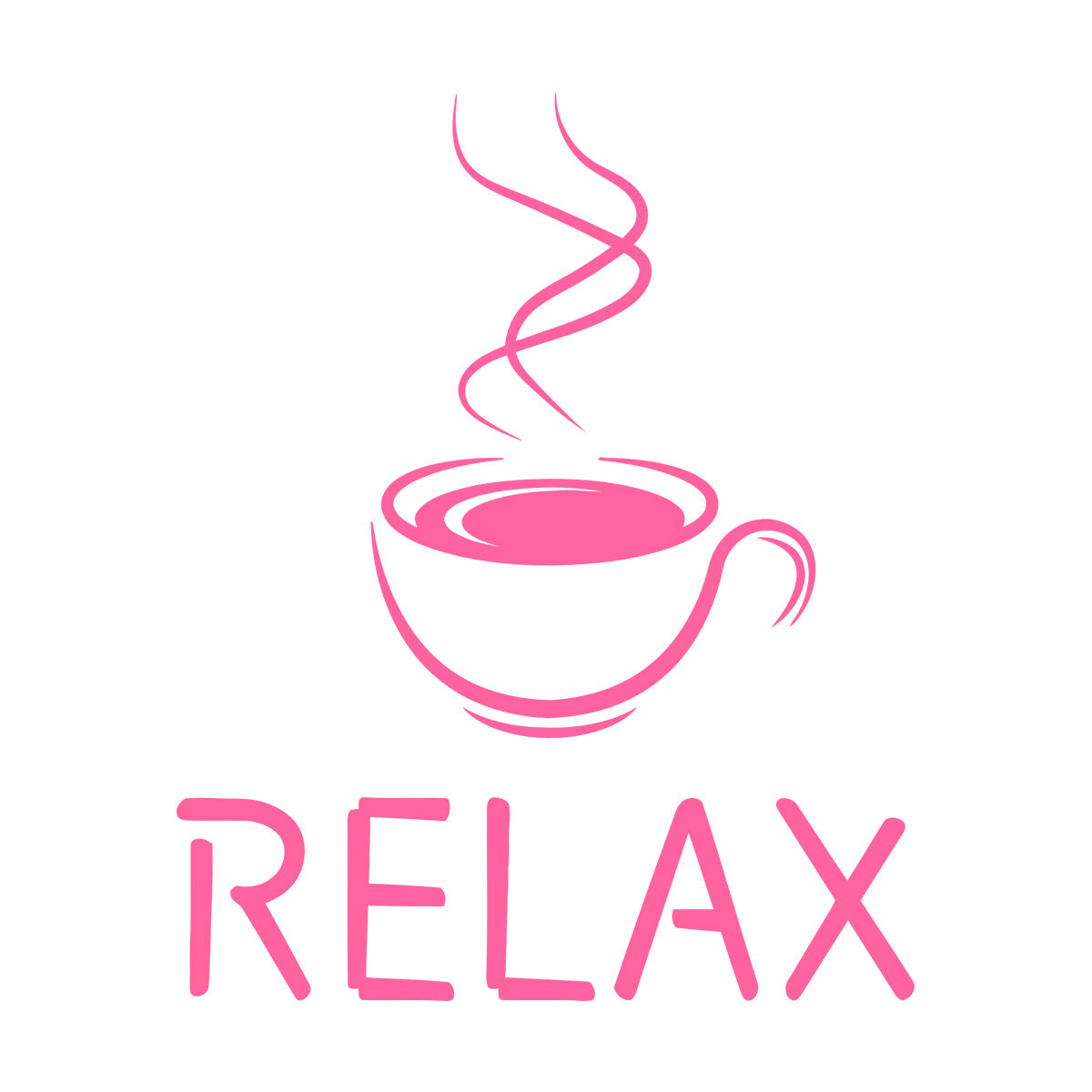 Relax Caffe Coffee Cup Hot Steam Coffee House Wall Decals Paster Paper Do Not Damage The Wall Surface