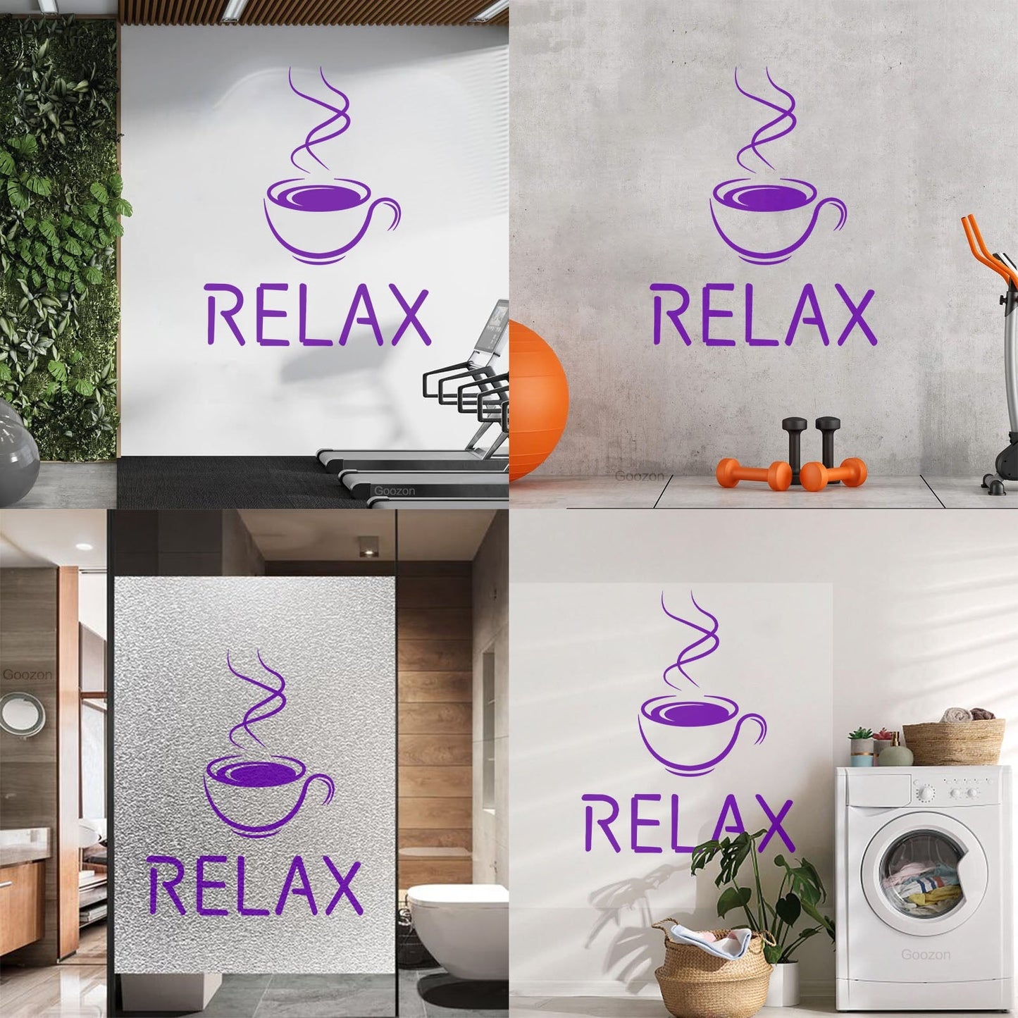 Relax Caffe Coffee Cup Hot Steam Coffee House Wall Decals Paster Paper Do Not Damage The Wall Surface