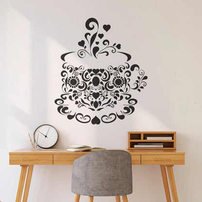 Vinyl Wall Stickers Tea Coffee Cup Patterns Kitchen Multi Color Selection
