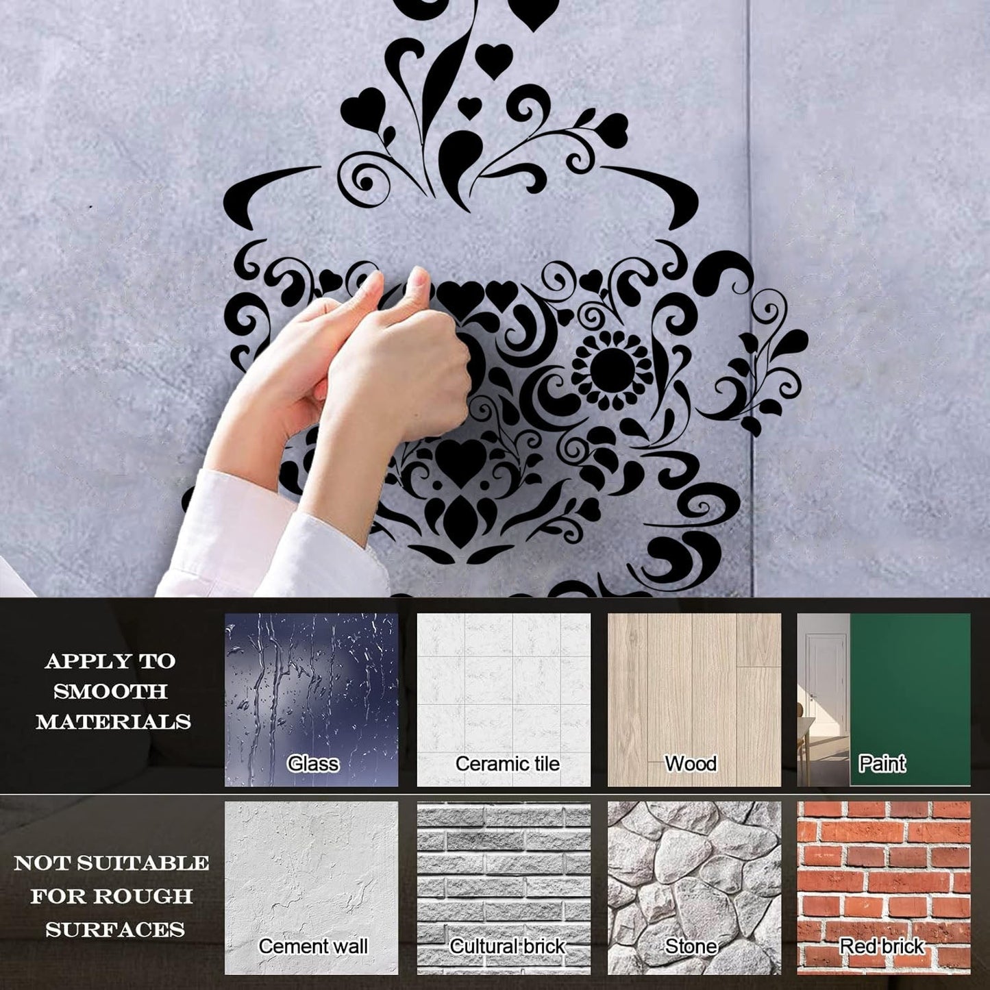 Vinyl Wall Stickers Tea Coffee Cup Patterns Kitchen Multi Color Selection