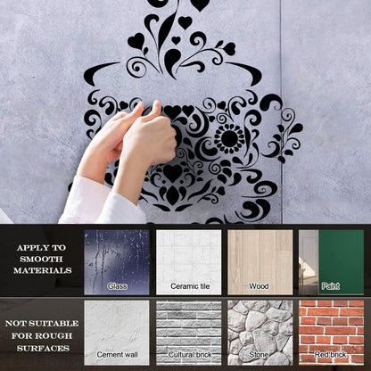 Vinyl Wall Stickers Tea Coffee Cup Patterns Kitchen Multi Color Selection