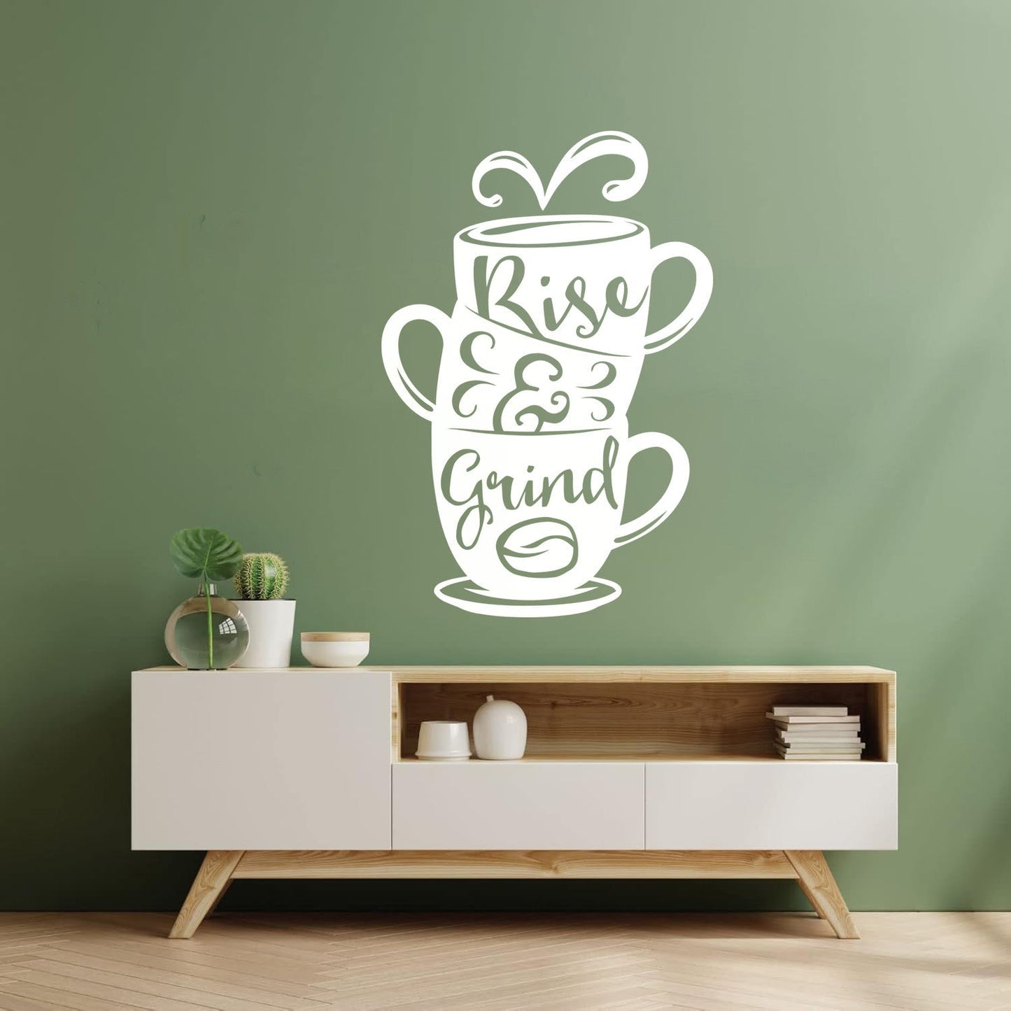 Wall Stickers Paster Paper Words On Cup Quotes About Coffee Home Waterproof