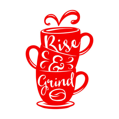 Wall Stickers Paster Paper Words On Cup Quotes About Coffee Home Waterproof