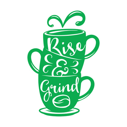 Wall Stickers Paster Paper Words On Cup Quotes About Coffee Home Waterproof